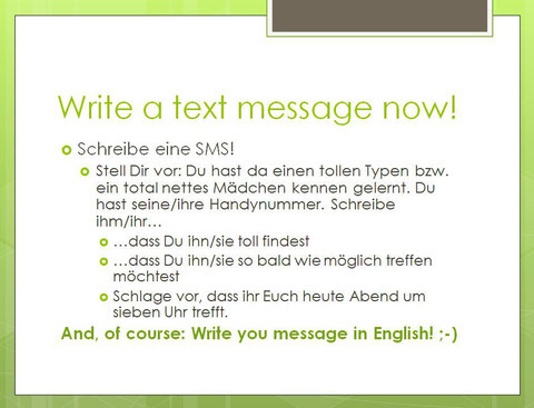Write a text message!