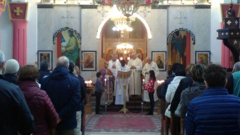 Célébration dans l'église grecque-melkite catholique