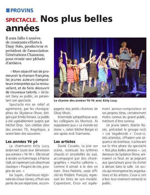 Article du 19 Fevrier 2018 Merci au journal "La république" de Seine et Marne