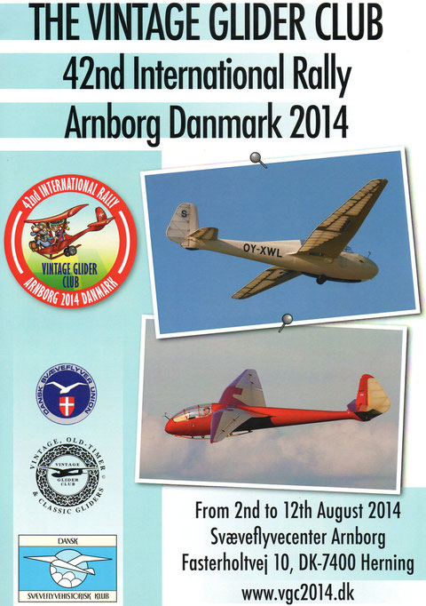 Das Plakat des diesjährigen internationalen Treffens der Oldtimer Segelflieger