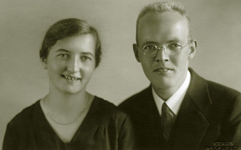Meine Eltern Margret Siebert geb. Hebel und Pfarrer Heinz Martin Siebert im Sommer 1931 in Bodenbach