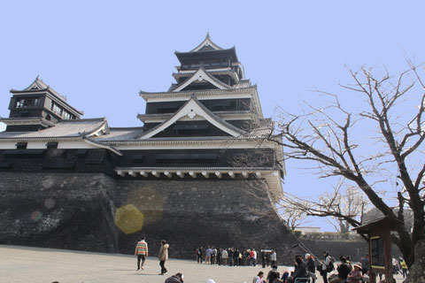 二つの天守閣を持つ熊本城