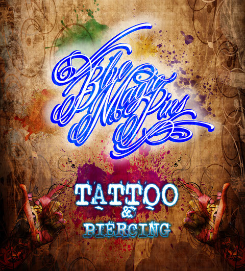 Blue Magic Pins tattoo shop Belgium custom design