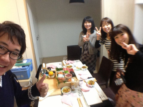 寿司のケータリングで女子会