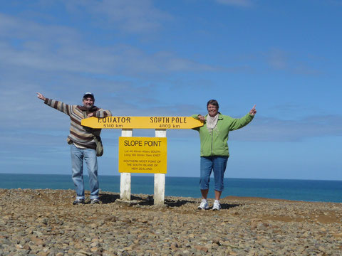 Slope Point - der südlichste Punkt Neuseelands - abgesehen von Stewart Island