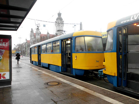 Der Beiwagen 741 am Leuschnerplatz