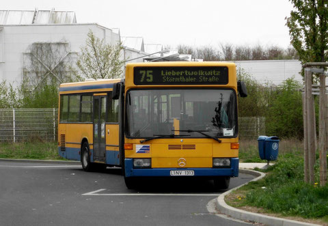 313 auf der Linie 75 in Probstheida