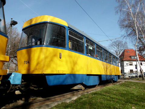 Der Beiwagen 734 in Meusdorf