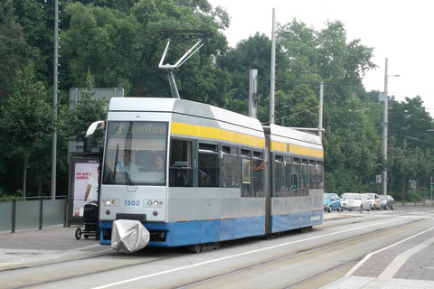 Der Protoleo 1302 auf der "kleinen" 3E zwischen Leuschnerplatz und Sportforum