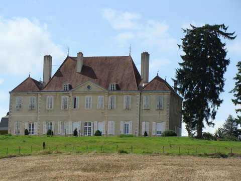 Le château vu de la plaine de Saône