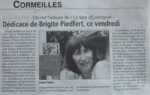 Article du 26 avril 2013 du journal Le Pays d'Auge