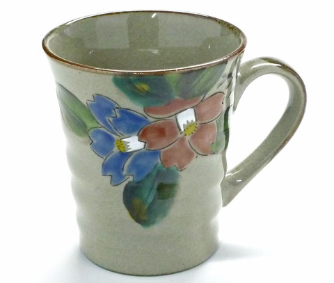 九谷焼『マグカップ』コンビ山茶花『裏絵』