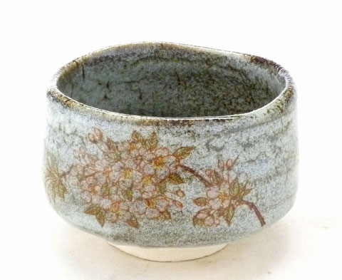 九谷焼『抹茶碗』しだれ桜