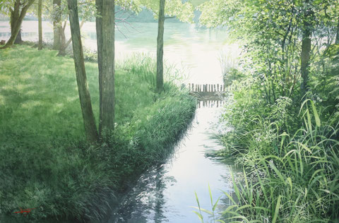 Work 1 " Lakeside " , 60x91cm,  540,000yen , sold