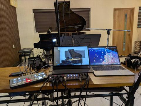 音楽映像の編集画面。神戸・灘区のなだ音楽サロンで行うレコーディング・動画制作作業風景。