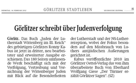 Sächsische Zeitung 14.02.2012