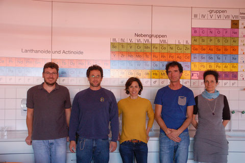 Die Fachschaft Chemie: Herr Claus, Herr Engelhardt, Frau Seller, Herr Bürger, Frau Malzacher