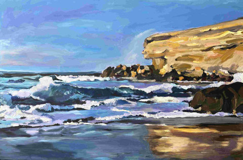 Felsen und Brandung in La Pared