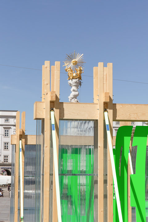 public art installation on the main square of Linz for the Ars Electronica Festival 2025 and the Art University of Linz 