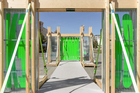 public art installation on the main square of Linz for the Ars Electronica Festival 2025 and the Art University of Linz 