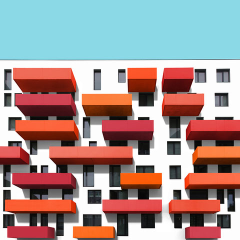 so vie so mitbestimmt ss plus Architekten Wien sonnenwendviertel colorful architecture minimal facade design 