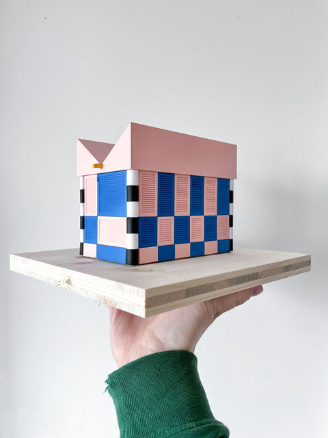 architectural model of the design proposal for the new transformer stations