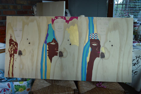 Ce 17 juillet , nouveau projet de peinture ( 61cm/ 121cm )
