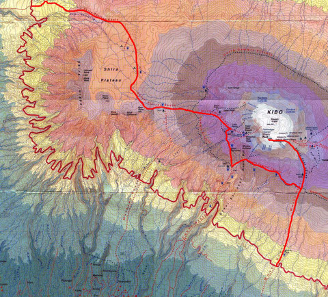 Lemosho-Machame Route Map