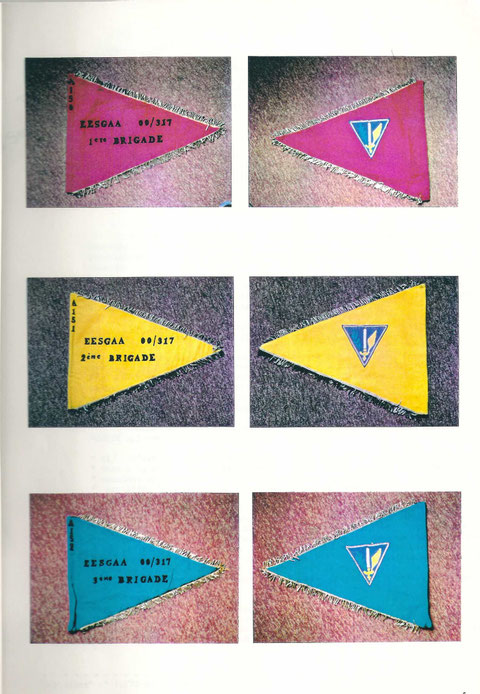 Les fanions des 3 Brigades