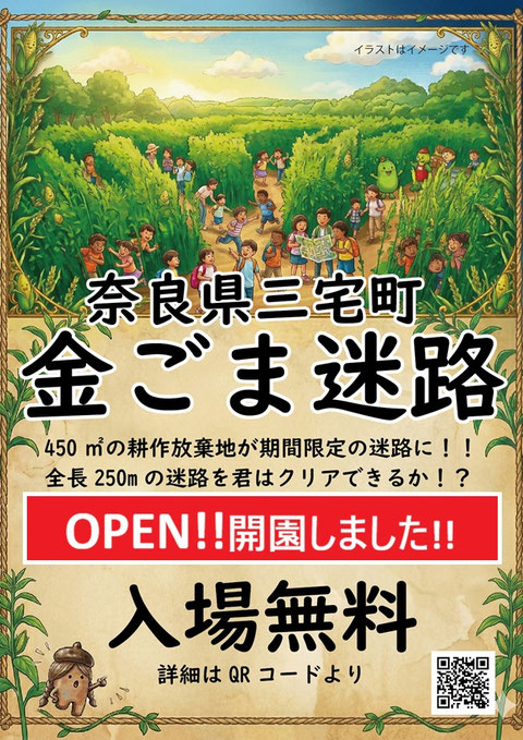 金ごま迷路　金ごまめいろ　メイロ　三宅町　奈良県