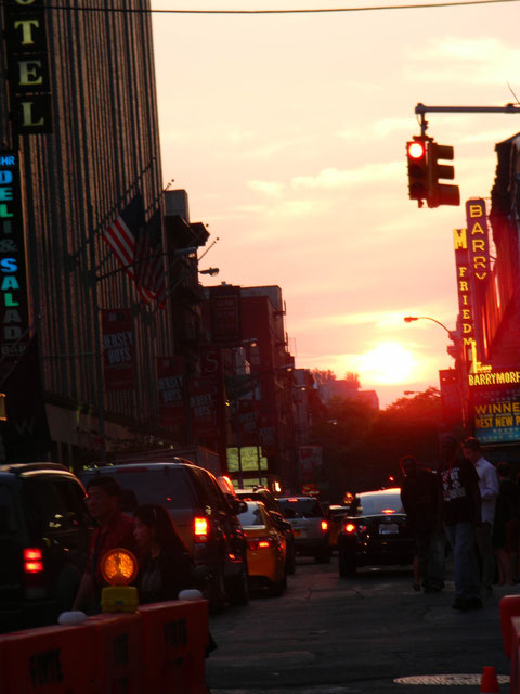 Sunset at Times Square