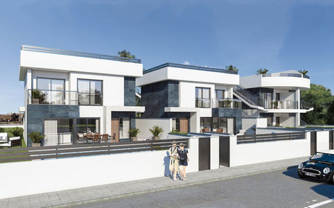 Infografía arquitectura chalets en San Javier, Murcia