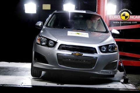 Chevrolet Aveo, 'crash test' lateral contra un poste a 29 km/h