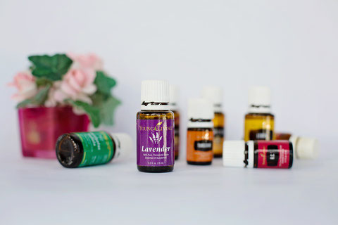 Young Living essential oil bottles