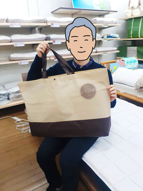 枕をお買い上げいただいたお客様