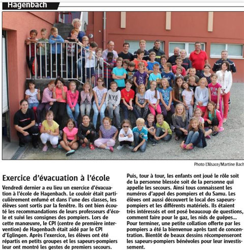 Journal l'Alsace du 9 octobre 2016