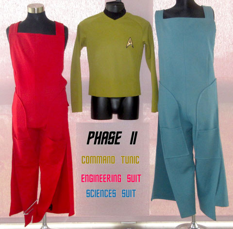 star trek phase II 2 screen used costume prop command tunic engineering sciences tos season 3 fabric
