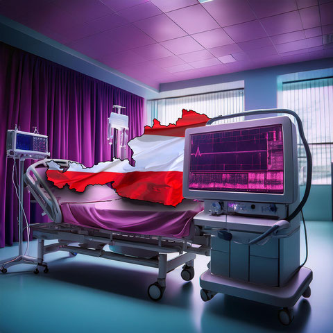 Grafik: Österreich liegt auf dem Krankenbett
