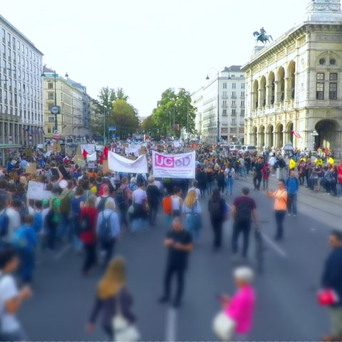 Demo auf der Wiener Ringstraße