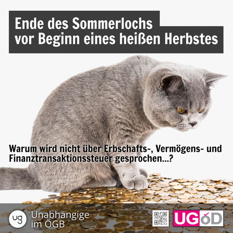 Fotomontage: Eine Katze sitzt wachsam vor ausgestreuten Münzen