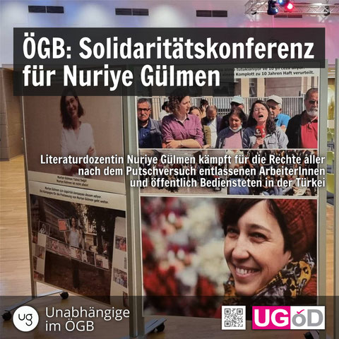 Vernissage im ÖGB über Freiheitskämpferin Nuriye Gülmen