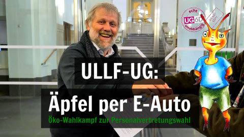 Sepp Hoppichler (UGÖD) vor einem E-Auto