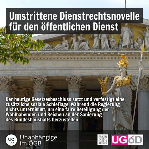 Foto: Statue der Pallas Athene vor dem österreichischen Parlament