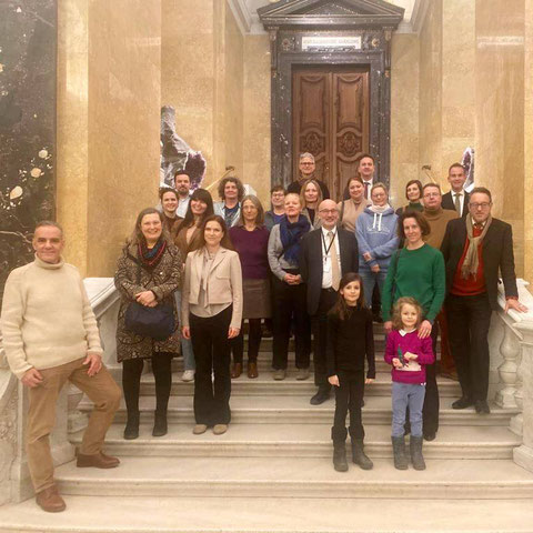 Gruppenfoto der Arktis-Führung im NHM mit der Gruppe Ballhausplatz GBHP. Foto: AD Mag. Dr. iur. Birgit Gschier, Gruppe Ballhausplatz GBHP