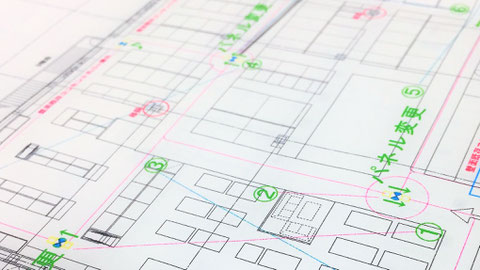 誘導灯移設に伴い作成した図面