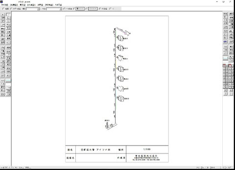 連結送水管の配管アイソメ図