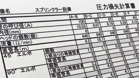 配管径によって流量が決まっている