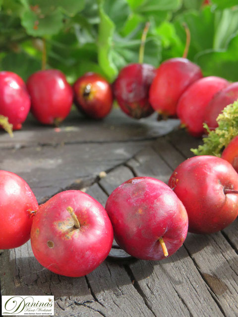 Schöner Zierapfel Deko Kranz - DIY Anleitung by Daninas-Kunst-Werkstatt.at