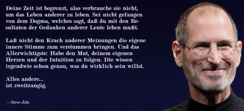 Steve Jobs, Intuition, Zeit