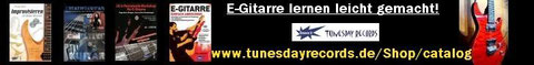 E-Gitarre lernen mit coolen Notenheften aus dem hause Tunesday Records Musikverlag